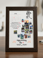 Personalized Calendar Photo Frame – Custom Memory Gift