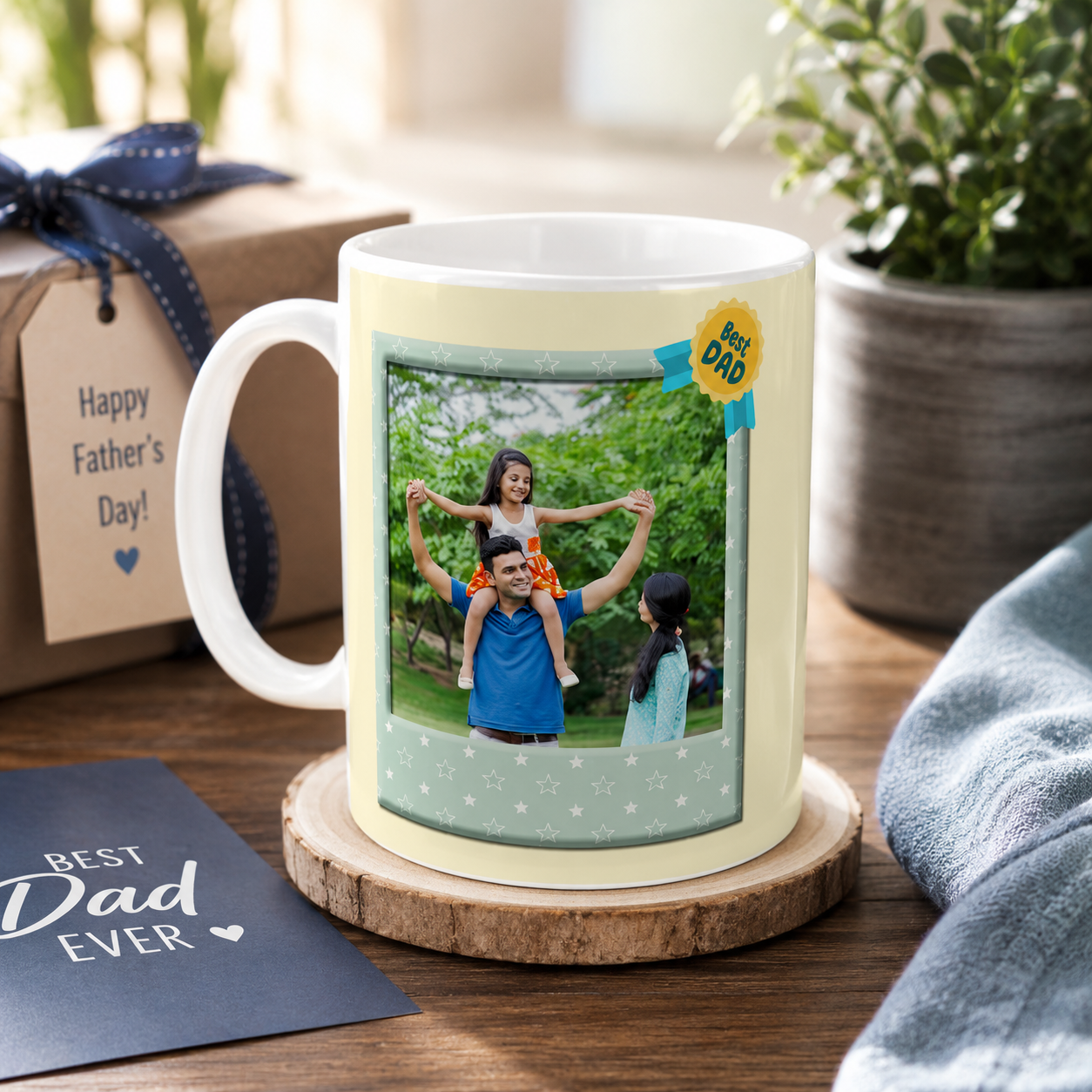 Personalized Father's Day Photo Mug – Coffee Mug with Photo & Meaningful Quote