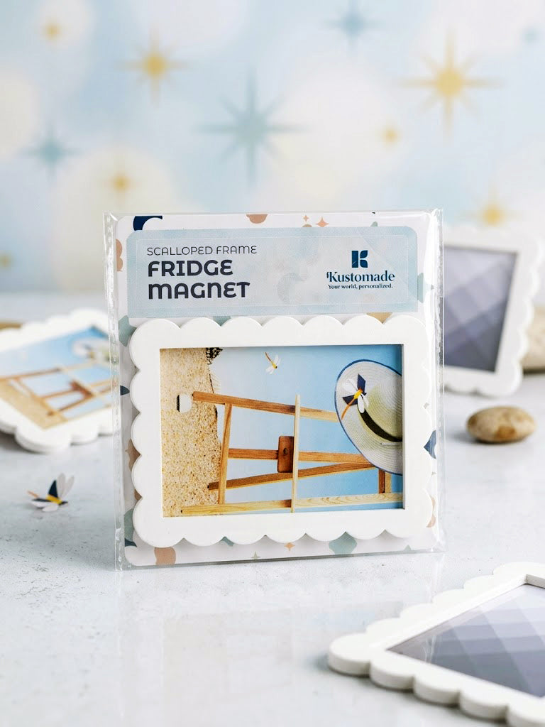 Decorative Photo Frame Fridge magnets packed properly,made by Kustomade, India.